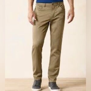 TOMMY BAHAMA Pant Men’s 38 Tan Chino Straight Leg Dress Casual Trouser Khaki